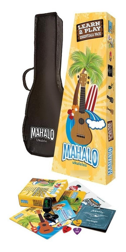 Imagen 6 de 10 de Ukelele Soprano Mahalo Funda Curso Afinador Cuerdas Aquila +