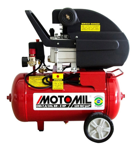 Compressor Ar Portátil Motomil Cmi-7,6/24br Monofásica 220v