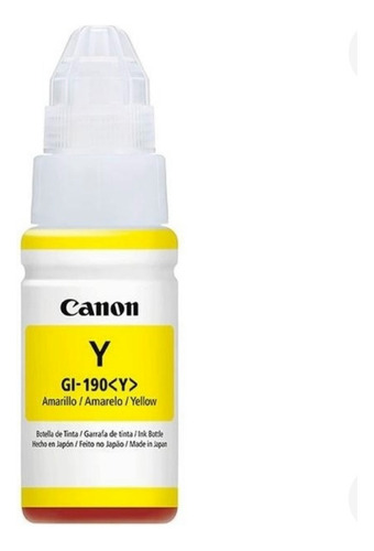 Botella De Tinta Canon Gi-190  Amarillo  Original