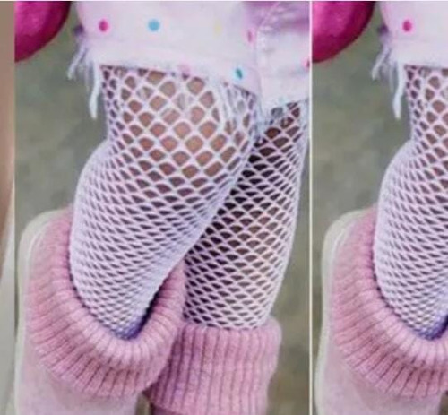 Medias Malla Pantalón Para Niña Color Blanco De 1 A 6 Años