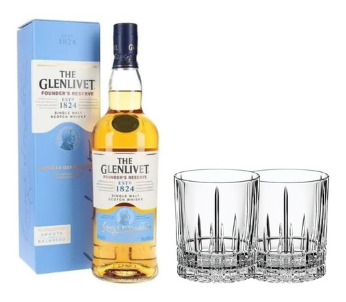 Whisky The Glenlivet Founder´s Reserve 750ml + 2 Vasos - Zb