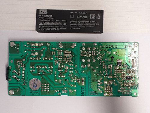 Tarjeta Fuente Para Pantalla Modelo 55s450 (Usado)