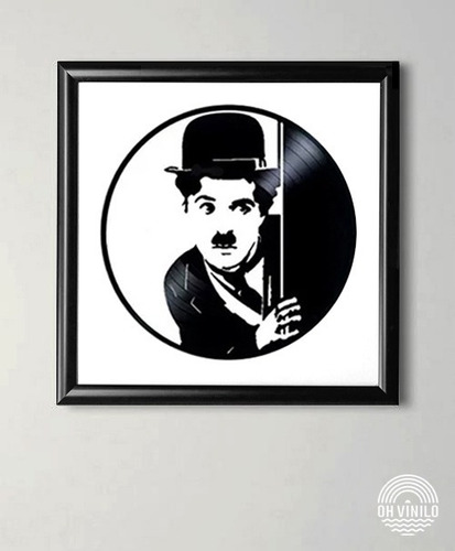 Charles Chaplin Cuadro En Disco De Vinilo Arte 