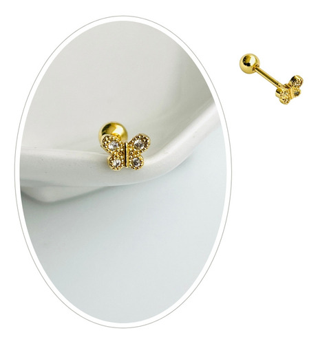 Piercing Hombre Mujer Acero Inox Piercing Helix Mariposa