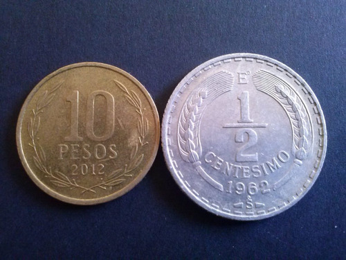 Moneda Chile 1/2 Centésimo 1962 Aluminio