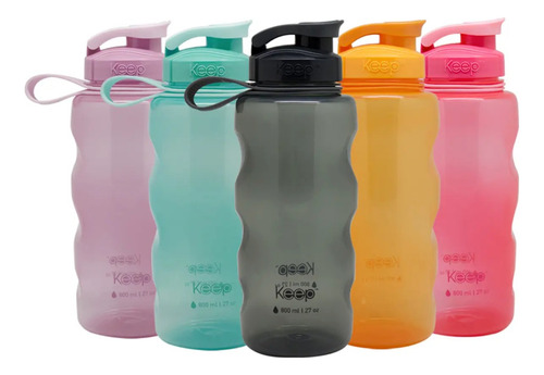 Botella Sport Colores 800ml Keep Gimnasio Gym Deporte