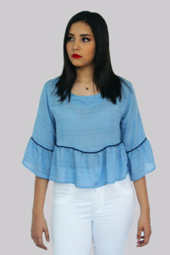 Blusa Con Olanes