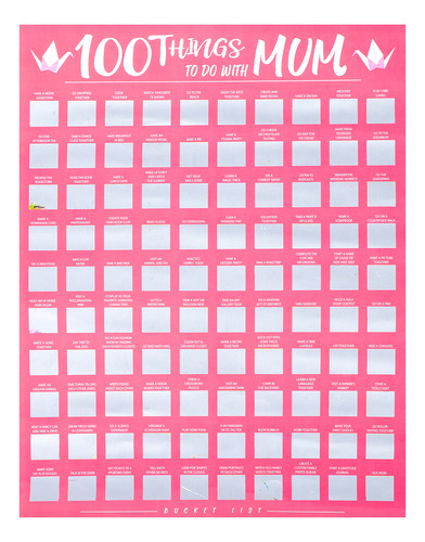 100 Cosas Para Hacer Scratch Poster Girl 100 Cosas