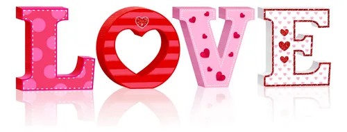 comprar Letrero Mesa Madera Para Dia San Valentin Letra Amor Rojo