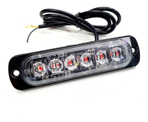 Mini Baliza Destellante 6 Led 12v Chata Luxled 11cm 