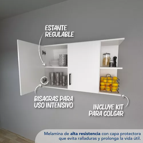 Alacena 2 Puertas Mueble Organizador De Cocina Para Colgar