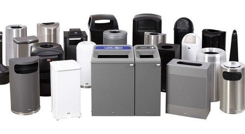 Contenedor Cuadrado Rubbermaid Con Ruedas Y Pedal 40 Galones Color Blanco