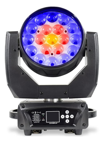 Luz De Cabeza Móvil Zoom Beam Wash De 19x15w Efectos D...