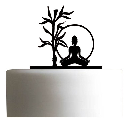 Cake Topper Adorno Torta Meditación Yoga Buda Personalizado
