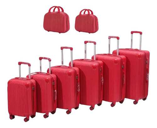 Juego Set 8 Maletas Rigidas Resistente Bolsas Viaje 4 Ruedas