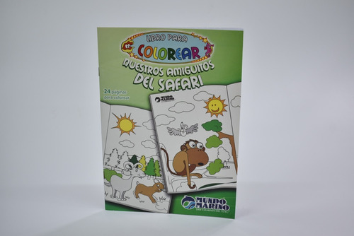 Imagen 1 de 1 de Libro Para Colorear Nuestros Amigos Del Safari Mundo Marino