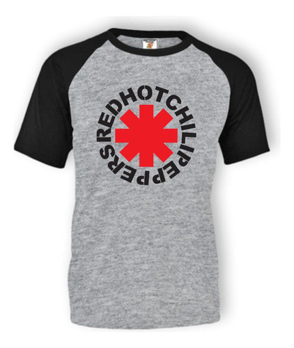 Remera Gris Ranglan Sublimada Red Hot Chili Peppers