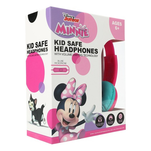 Audífonos Minnie Mouse Disney Mirofono Volumen Seguro Niñas