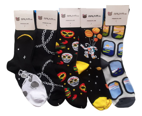 Calcetin Calceta Loca Funny Socks Unisex 3 Pares Surtidos