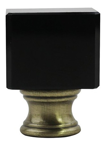 Urbanest Glace Lampara Vidrio Finial Negro Diseño Laton