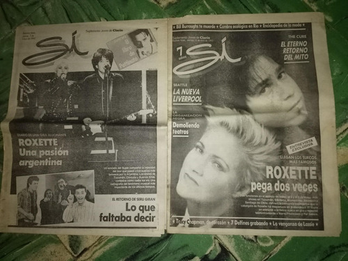 2 * Suplemento Si * De Clarin * Roxette - Año 199