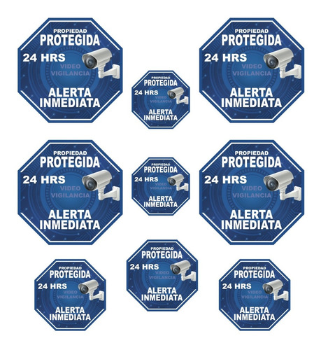 Sticker Alarma De Seguridad Disuasivo Propiedad Protegida 05