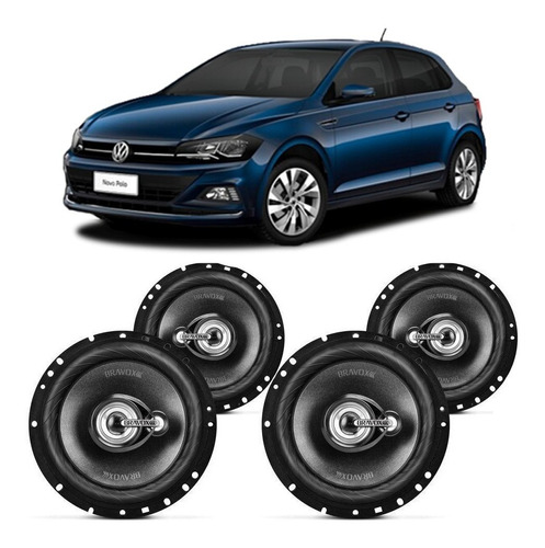 Alto Falante Vw Polo 2018 A 2021 Bravox 240w Rms 4 Portas