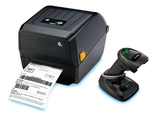 comprar Kit Zebra Leitor Ds2278 Sem Fio + Impressora Zd220 Usb