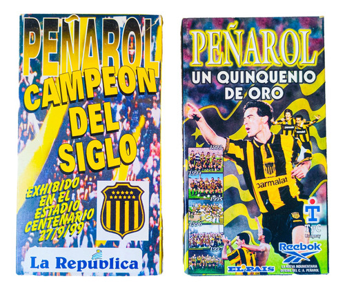 Pack 2 Vhs Cassette Peñarol Campeon Del Siglo Y Quinquenio