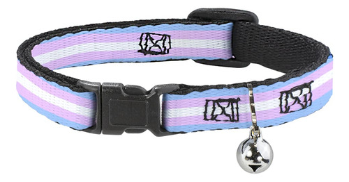 Collar De Gato Con Bandera Transgénero Azul Bebé Rosa Bla.