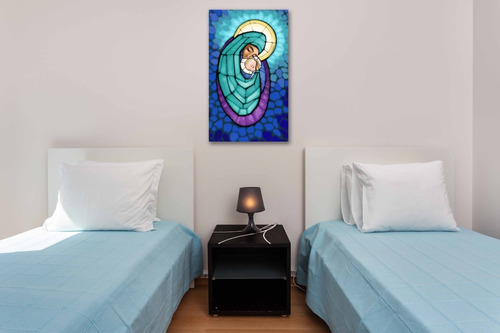 Cuadro Canvas Virgen María Con Niño Jesús En Brazos 60x100cm