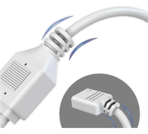 Cabo Y Splitter Rgb 12v 4 Pinos Branco 1 Para 2 Saídas