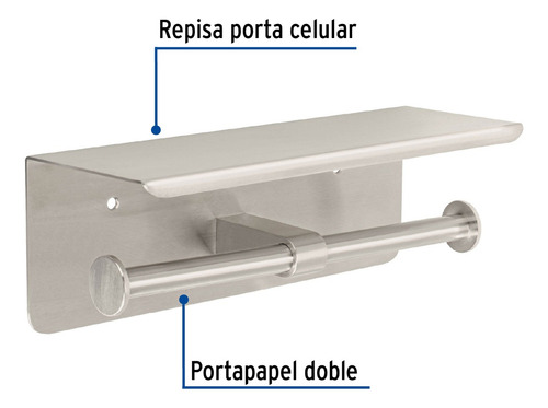 Portarrollo Doble Con Soporte P/celular En Satín Foset 46357
