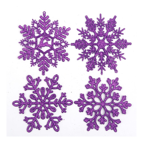 Yycraft 32pcs Glitter Copo De Nieve Ornamento 4 Pulgadas Par