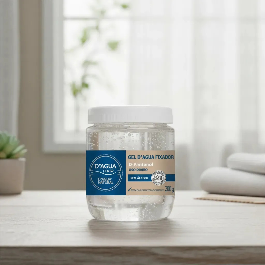 D'Agua Natural Gel Fixador de Penteados para Cabelos 200g Uso Diário — miniatura 5