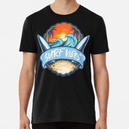 Remera Surf Vibes Tablas De Surf Algodon Premium