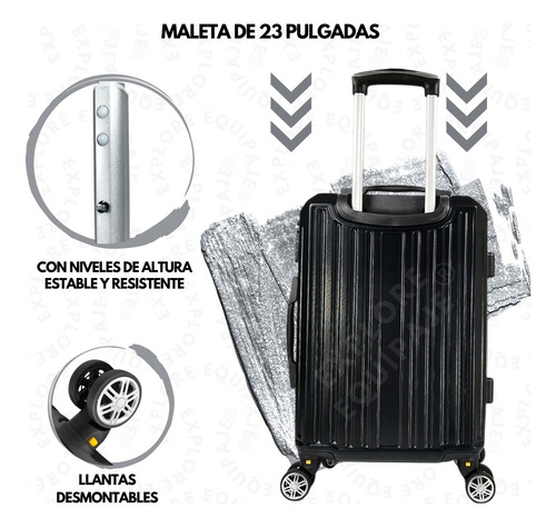 Maleta 24 Pulgadas Ligera 15 A 20 Kg Doble Llantas Candado