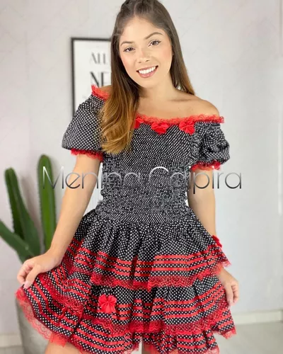 Conjunto Junino Adulto Roupa Festa Junina Caipira