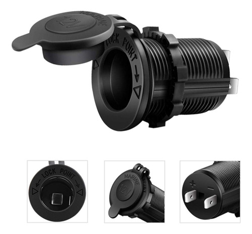 Kit Enchufe Toma 12v 24v Auto Bus Camión Embarcación Con Luz