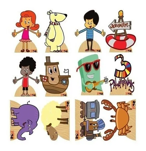 comprar Kit 12 Display Mesa 3 Palavrinhas Festa Decoração 20cm