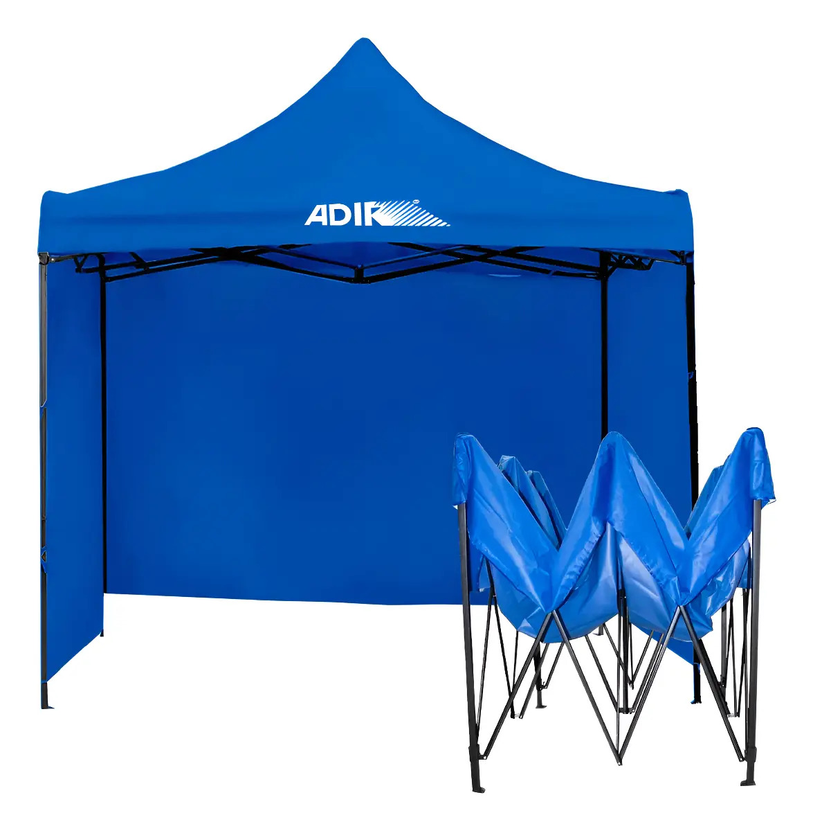 Carpa Toldo Con Paredes Lona 3x3 Plegable Impermeable Azul