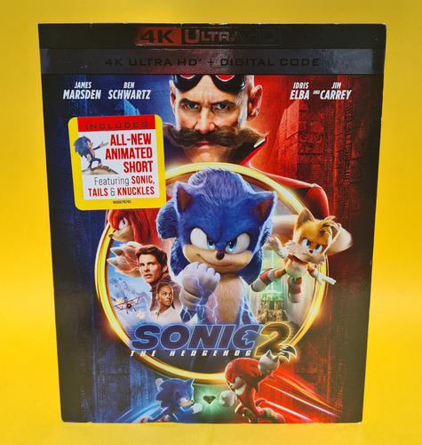 4k + Dc / Sonic 2 / Jim Carrey / James Marsden / Slipcover