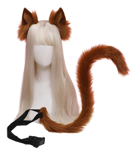 Set De Accesorios Ears Cosplay Furry Anime Tail, Gato Y Pelu