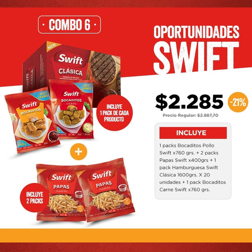 Oportunidades Swift - Hamburguesas Y Mas - Pack Stockeo