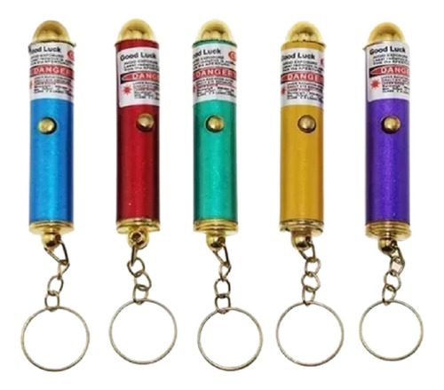 Imagen 1 de 5 de Puntero Laser Con 5 Puntas Intercambiables + 3 Pilas Colores