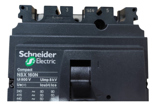 Disjuntor Nsx160n Mic 2.2 100a 3p C16n32d100 - Schneider