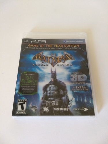 Ps3 Batman Arkham Asylum 3d Game Of The Year Playstation 3