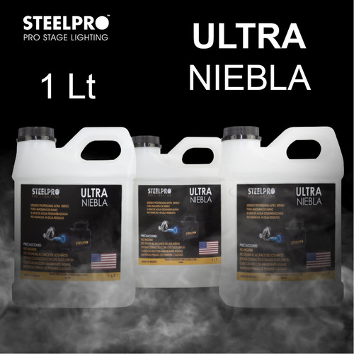 Imagen 3 de 3 de Steelpro 3 Líquidos Para Cámara De Humo Ultra Niebla 1 Litro
