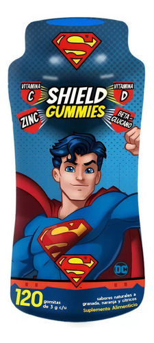 Superman Immune Gummies | Vitamina C | D | Zinc Betaglucano Granada, Naranja Y Cítricos