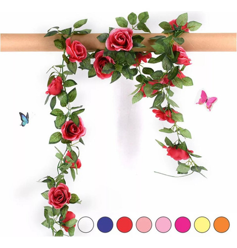 Cadena De Rosas Artificiales De Calidad Aaa De 2,5 Metros